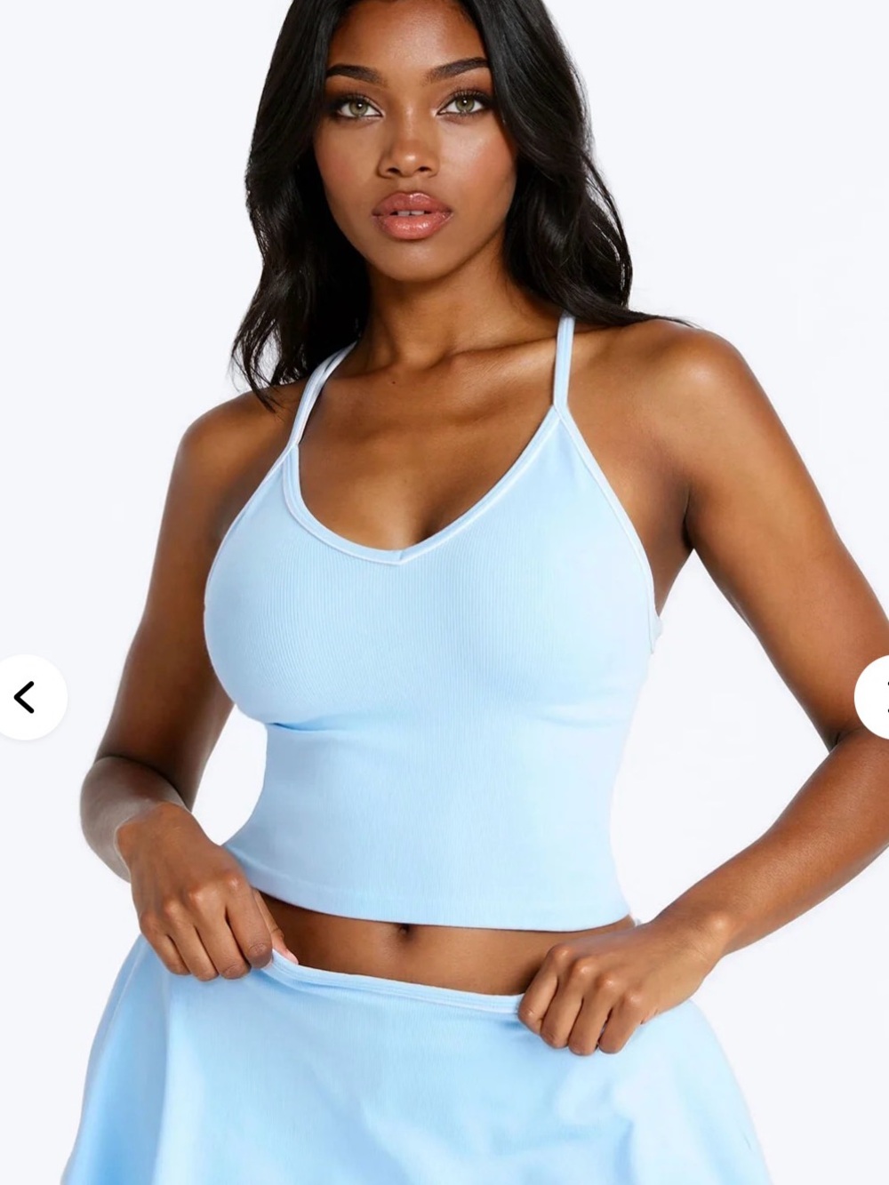 🆕🤍Icey Blue Ribbed Tank